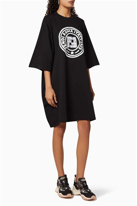 fendi t shirt dress womens|Fendi sleeve oversized dress.